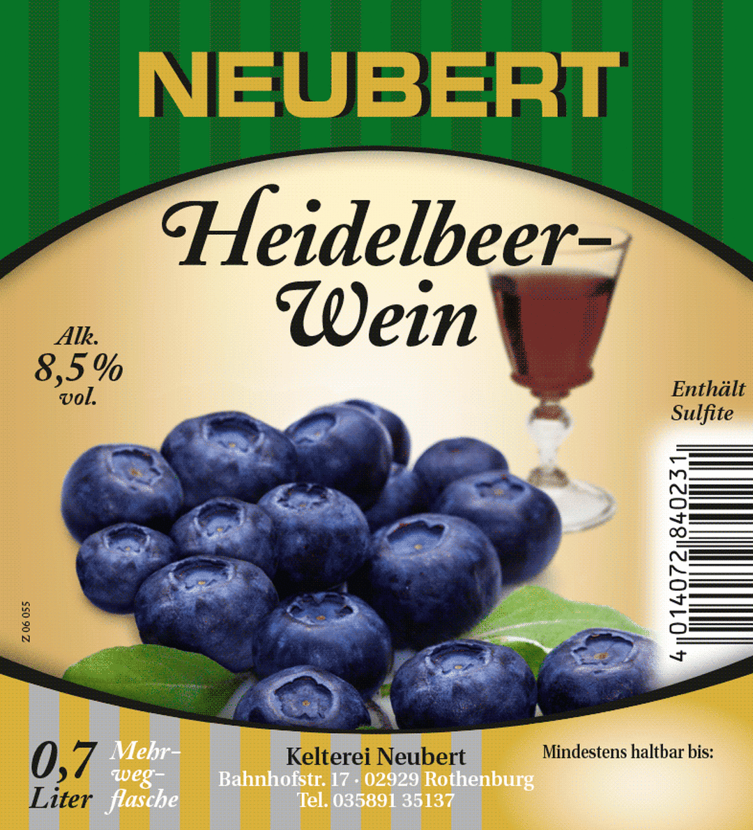 Neubert Heidelbeerwein - M. Hubauer GmbH